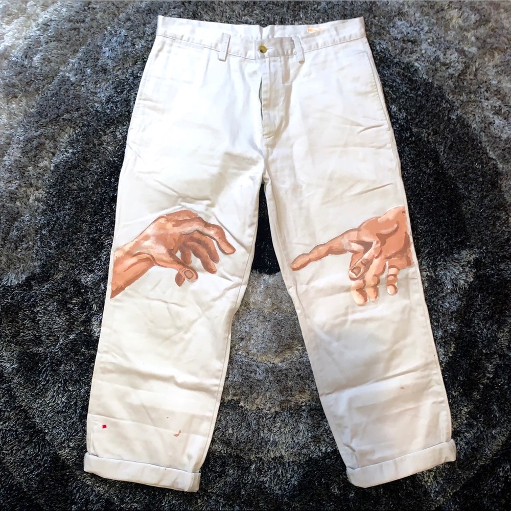 Hand painted custom made pants